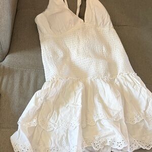 Hollister White Halter Dress